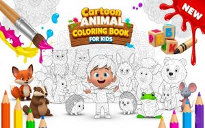 Cartoon Animal Coloring Book for Kids - Free Coloring Game