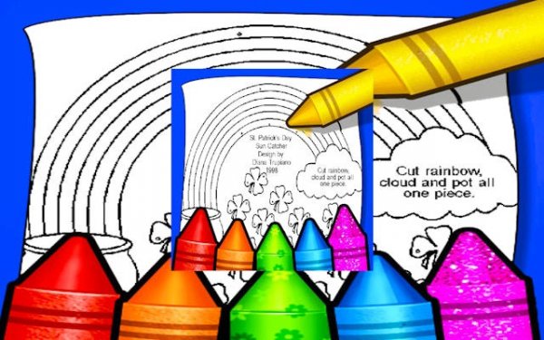 Rainbow With Pot Of Gold Coloring Pages Online Game - Coloring Game